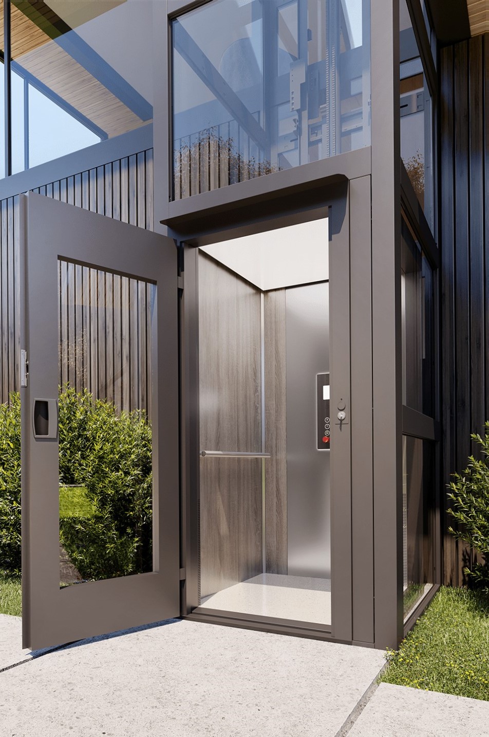 cabin with swing door Hydraulic Home Lifts
